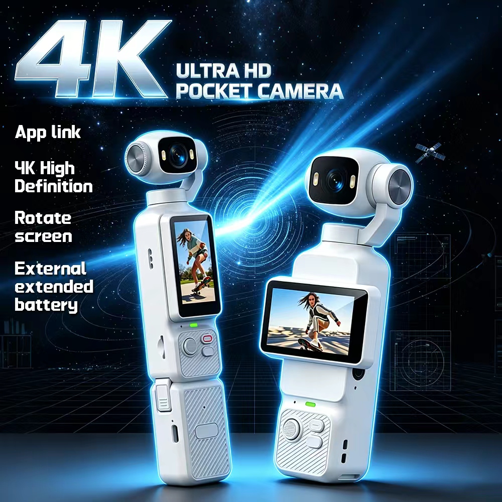 Action Camera Optical Image Stabilization - LK-033 4K Pocket Handheld Gimbal Action