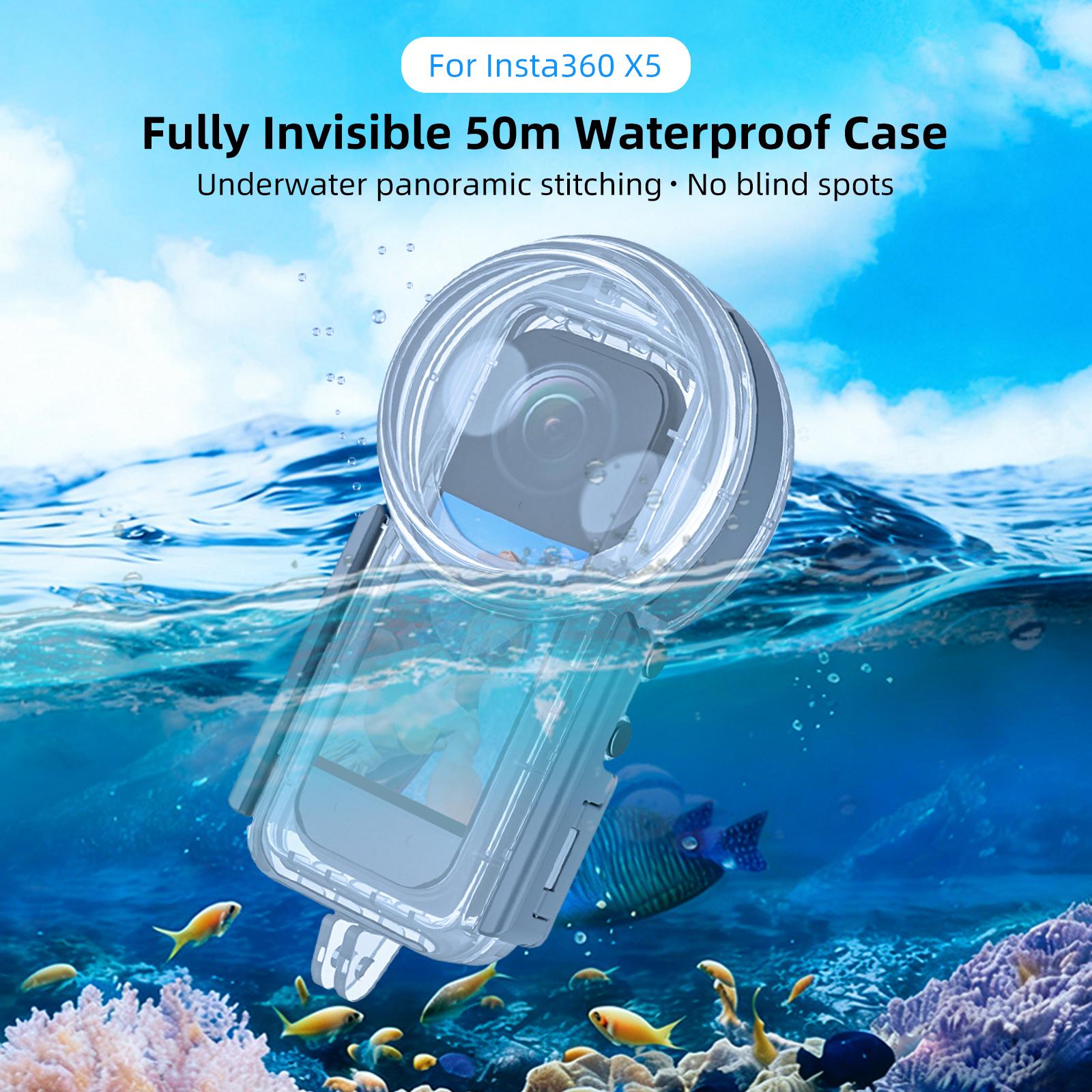 Action Camera Diving Case Underwater 60M - PULUZ For Insta360 X5 Quick Release