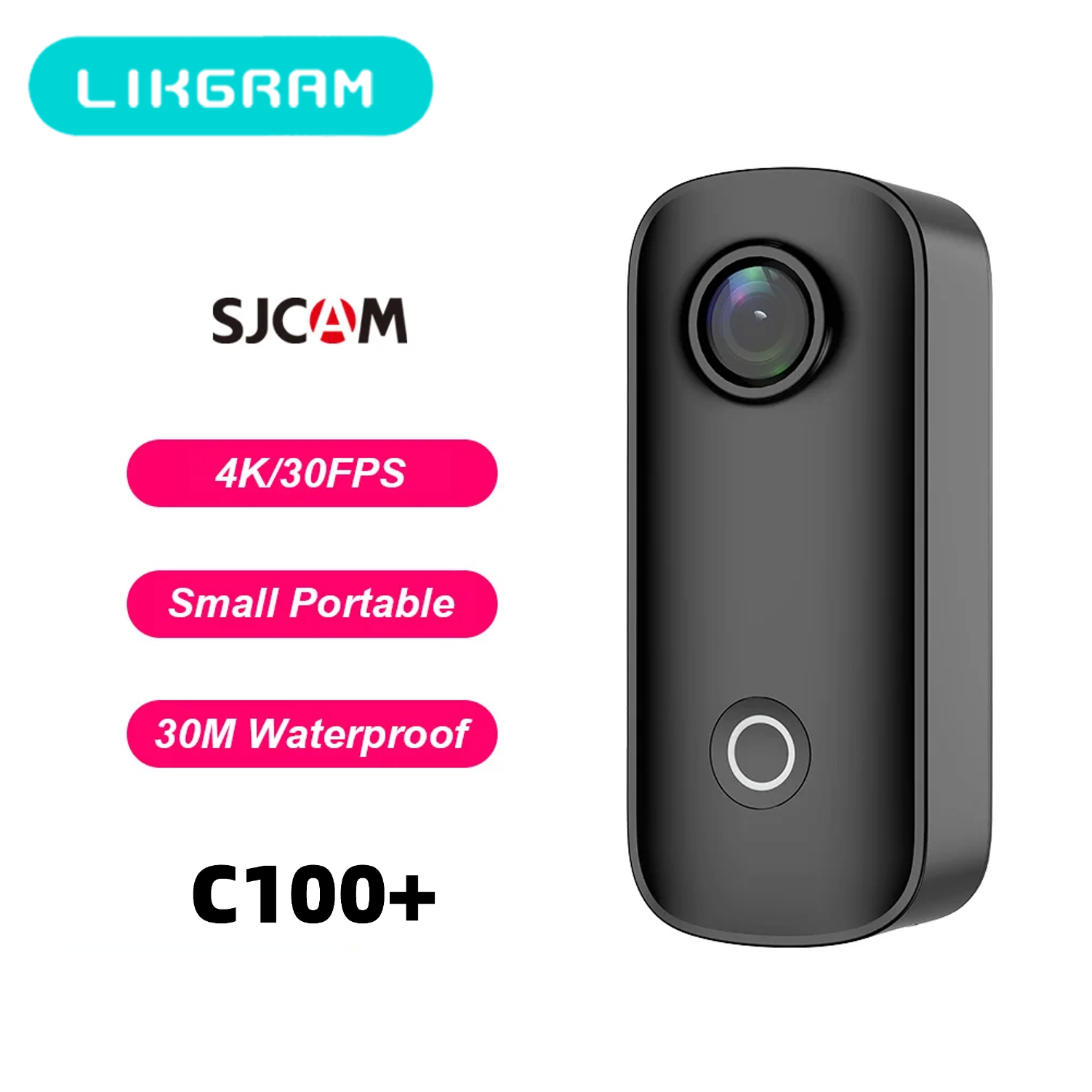 Action Camera Waterproof 30M Without Case - SJCAM C100 Plus Action Cam 4K