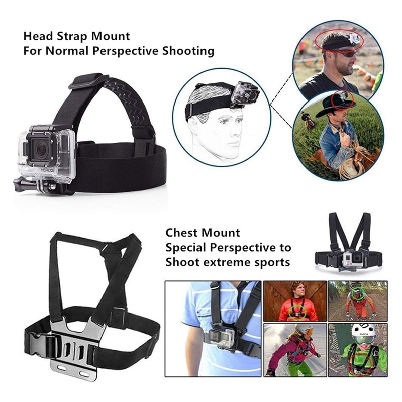 Action Camera Chest Strap Harness Mount - B31B Action Camera Chest Mount Harness