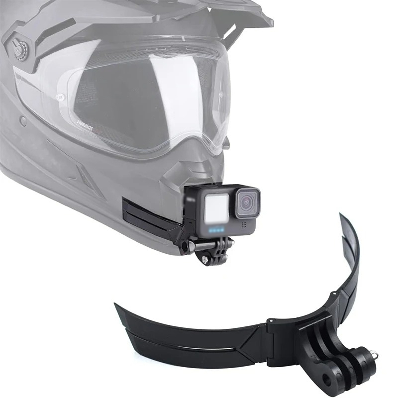 Action Camera Motorcycle Helmet Mount - Compatible with GoPro 13-8, DJI Action