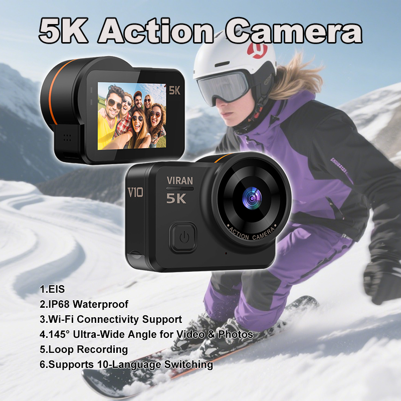 Action Camera Optical Image Stabilization - Portable Action Camera 5K 2.0 Inch