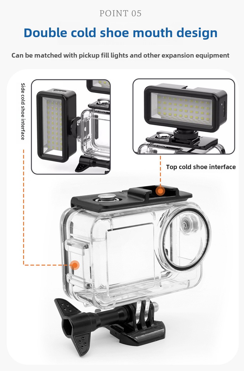 Action Camera Diving Case Underwater 60M - Waterproof Case Diving Case Action Camera