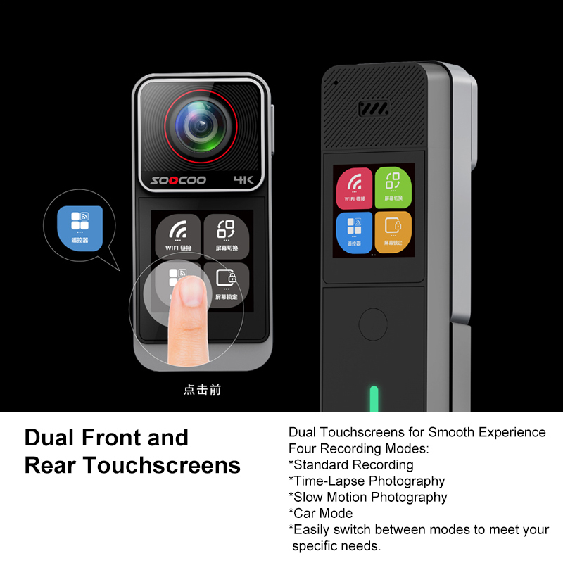Action Camera Optical Image Stabilization - 4K ultra-high-definition action camera cycling surfing,