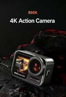 Action Camera 4K 60Fps Dual Screen - 860A 4K 60FPS Action Camera 20M