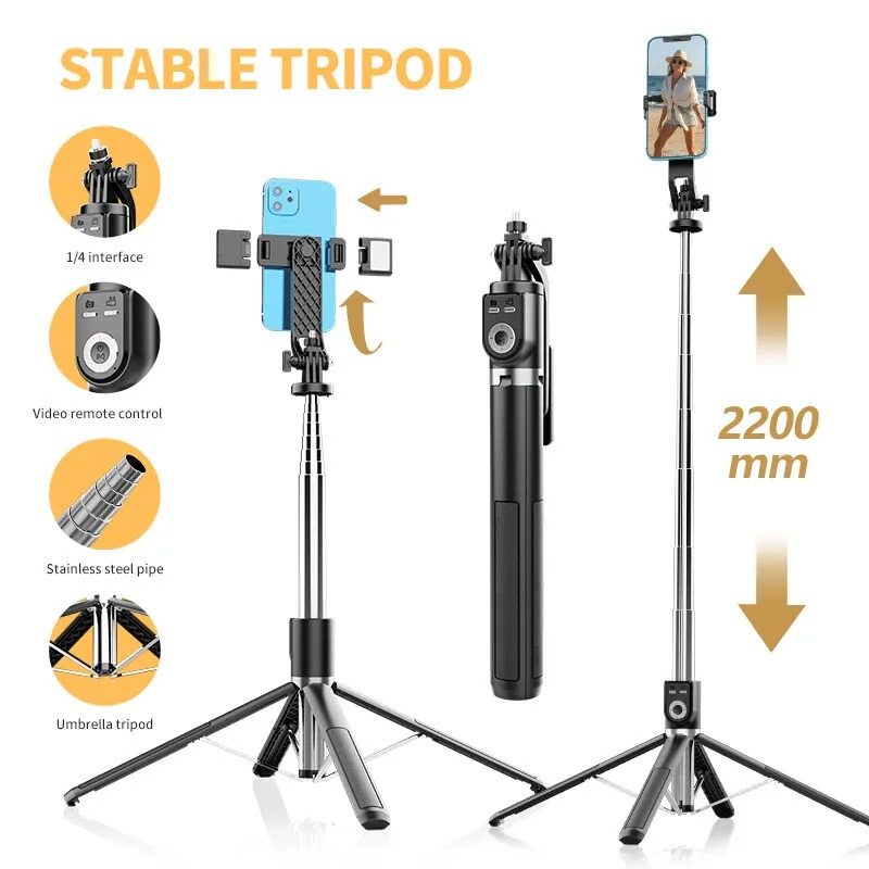 Action Camera Selfie Stick Invisible - Selfie Stick P220 Wireless Selfie Stick