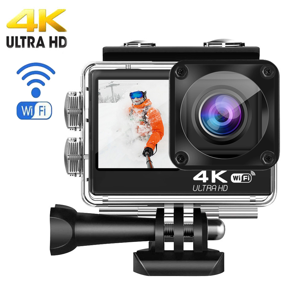 Action Camera 4K 60Fps Dual Screen - 4K 60FPS Action Camera with Removable