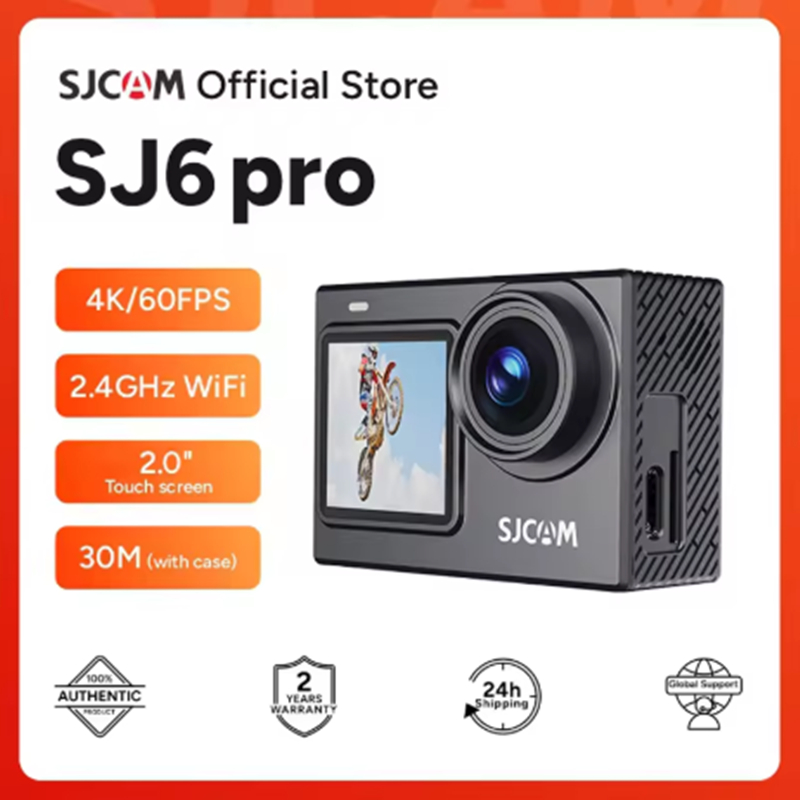 Action Camera 4K 60Fps Dual Screen - SJCAM SJ6 Pro 4K 60FPS Dual