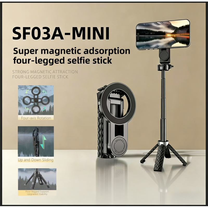 Action Camera Selfie Stick Invisible - Bluetooth Selfie Stick Handheld Extendable Rotating