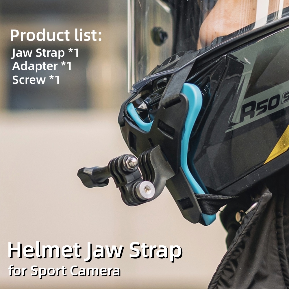 Action Camera Motorcycle Helmet Mount - Helmet Jaw Bracket for DJI Action
