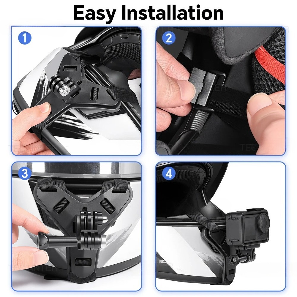 Motorcycle Helmet Chin Strap M - Action Camera Motorcycle Helmet Mount ulasan dan harga
