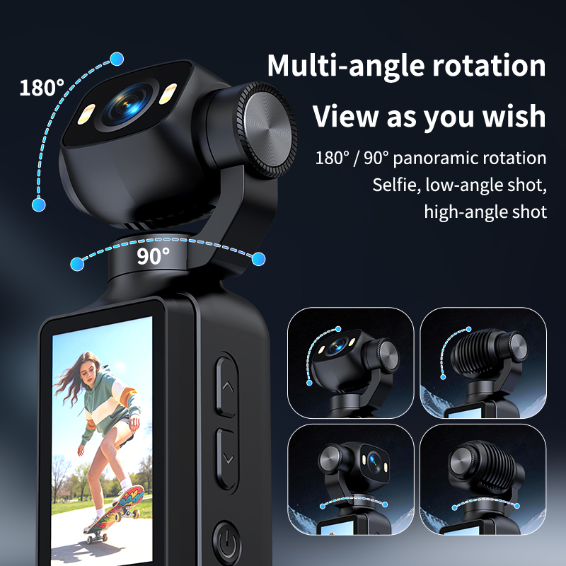 LK-033 4K Pocket Handheld Gimb - Action Camera Optical Image Stabilization ulasan dan harga