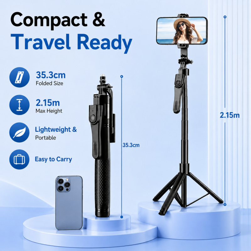 2M Bluetooth Selfie Stick Trip - Action Camera Selfie Stick Invisible ulasan dan harga