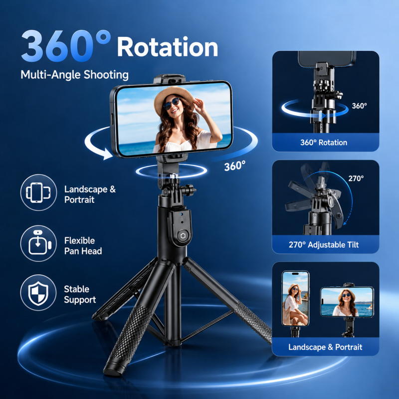 2M Bluetooth Selfie Stick Trip - Action Camera Selfie Stick Invisible ulasan dan harga