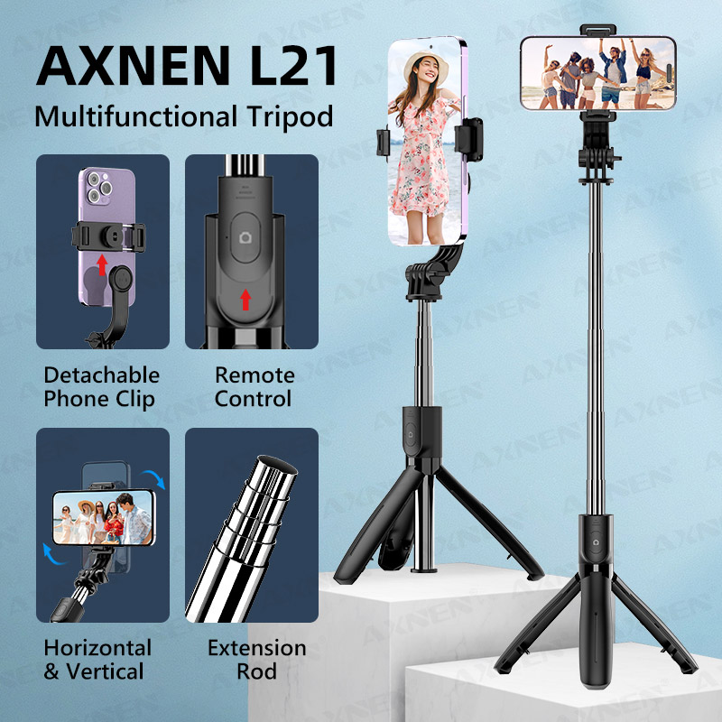 AXNEN L21 Phone Selfie Stick C - Action Camera Selfie Stick Invisible ulasan dan harga