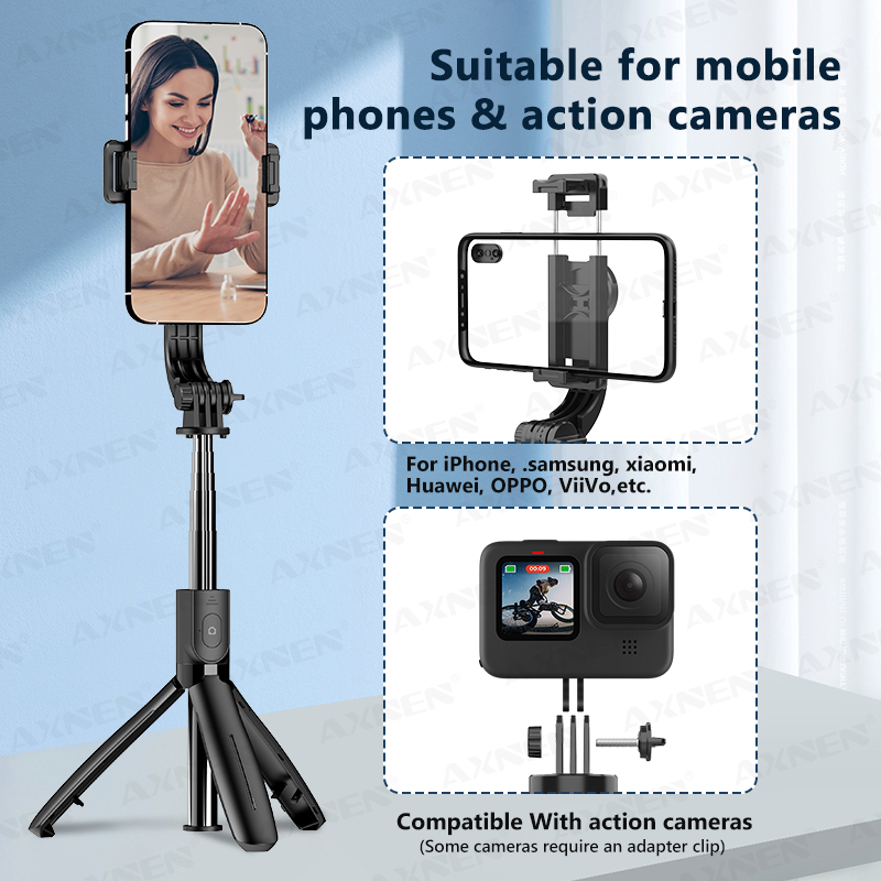 AXNEN L21 Phone Selfie Stick C - Action Camera Selfie Stick Invisible ulasan dan harga