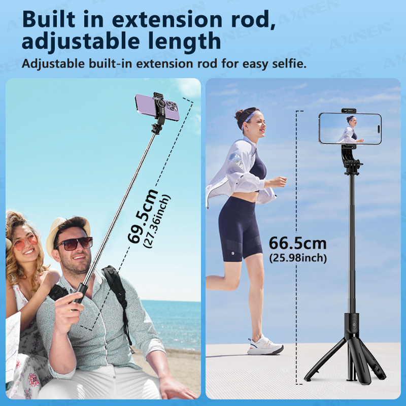 AXNEN L21 Phone Selfie Stick C - Action Camera Selfie Stick Invisible ulasan dan harga