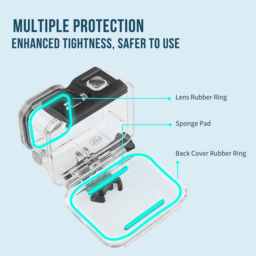 Waterproof 60M Housing For GoP - Action Camera Diving Case Underwater 60M ulasan dan harga