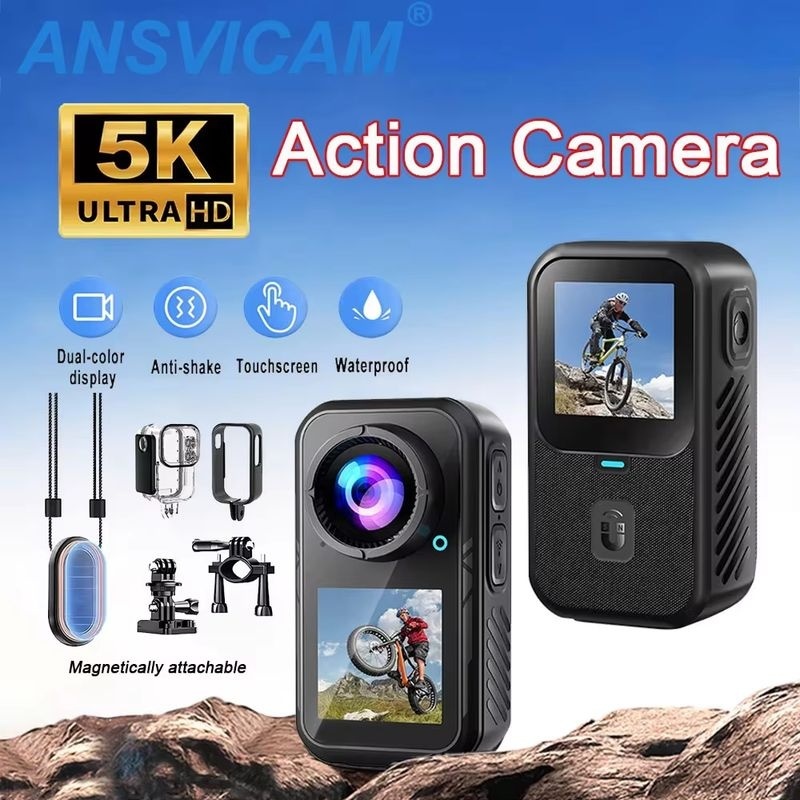 5K Mini Action Camera 4K60FPS  - Action Camera 4K 60Fps Dual Screen ulasan dan harga