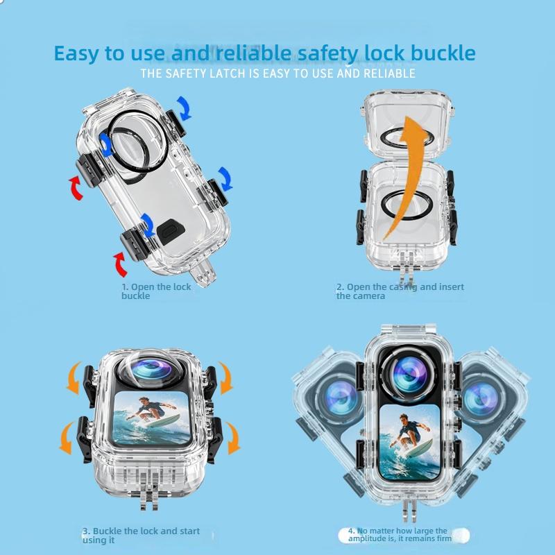 For Insta360 X6 Waterproof Inv - Action Camera Diving Case Underwater 60M ulasan dan harga