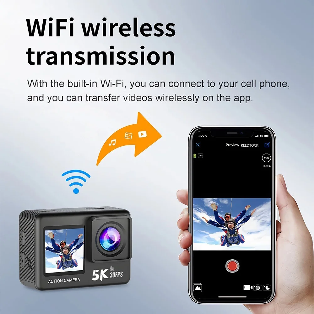 5K 4K60fps Action Camera Dual  - Action Camera 4K 60Fps Dual Screen ulasan dan harga