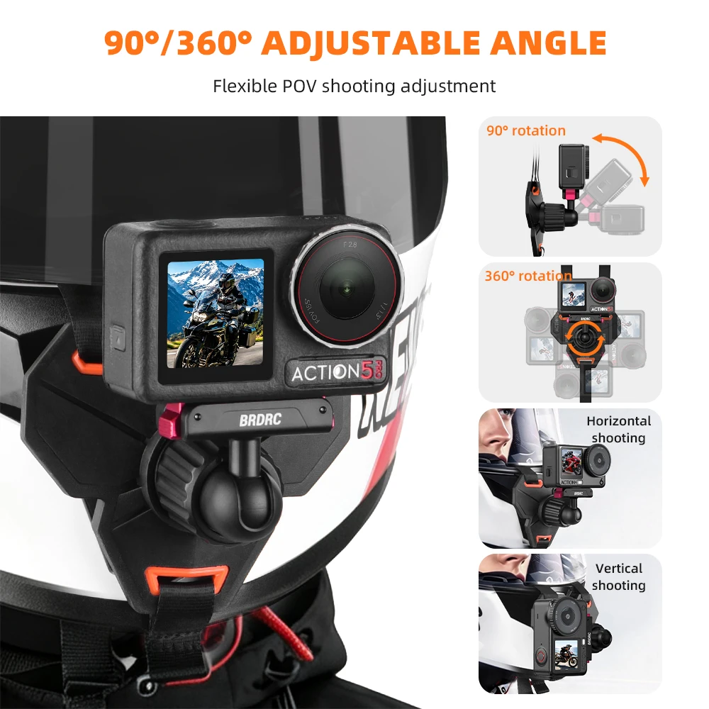 BRDRC Motorcycle Helmet Mount  - Action Camera Motorcycle Helmet Mount ulasan dan harga