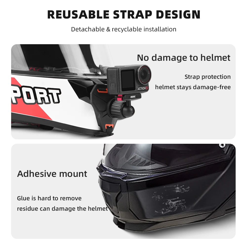 BRDRC Motorcycle Helmet Mount  - Action Camera Motorcycle Helmet Mount ulasan dan harga