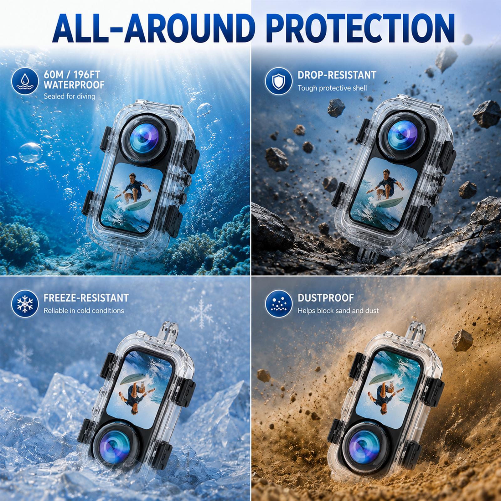 PULUZ 60m Underwater Diving Ca - Action Camera Diving Case Underwater 60M ulasan dan harga