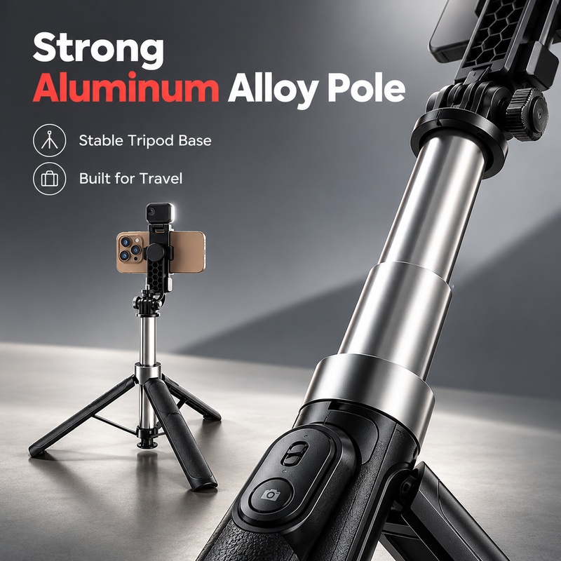 New X2 Drop‑Open Selfie Stick  - Action Camera Selfie Stick Invisible ulasan dan harga