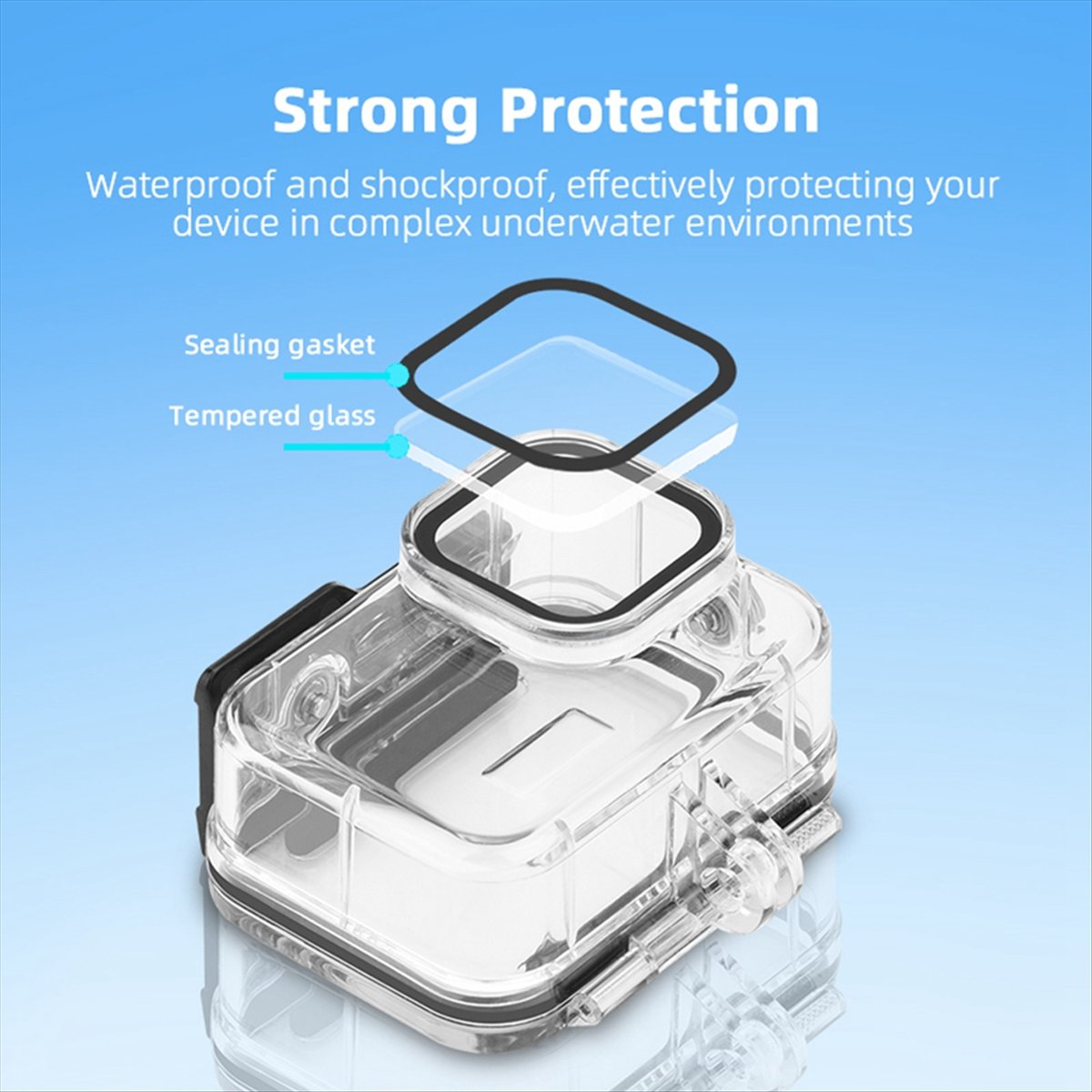 M05K 60M Waterproof Case for G - Action Camera Diving Case Underwater 60M ulasan dan harga