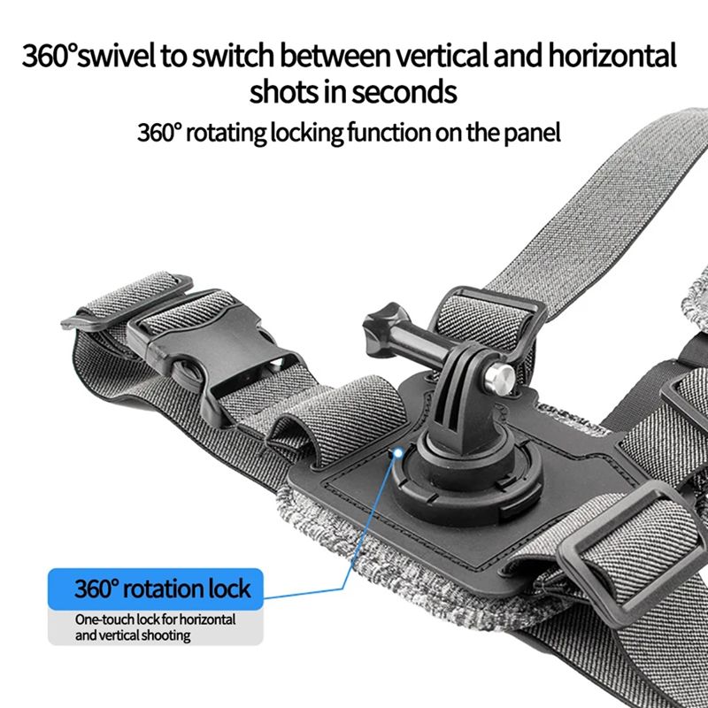 B92B Adjustable Chest Mount Ha - Action Camera Chest Strap Harness Mount ulasan dan harga