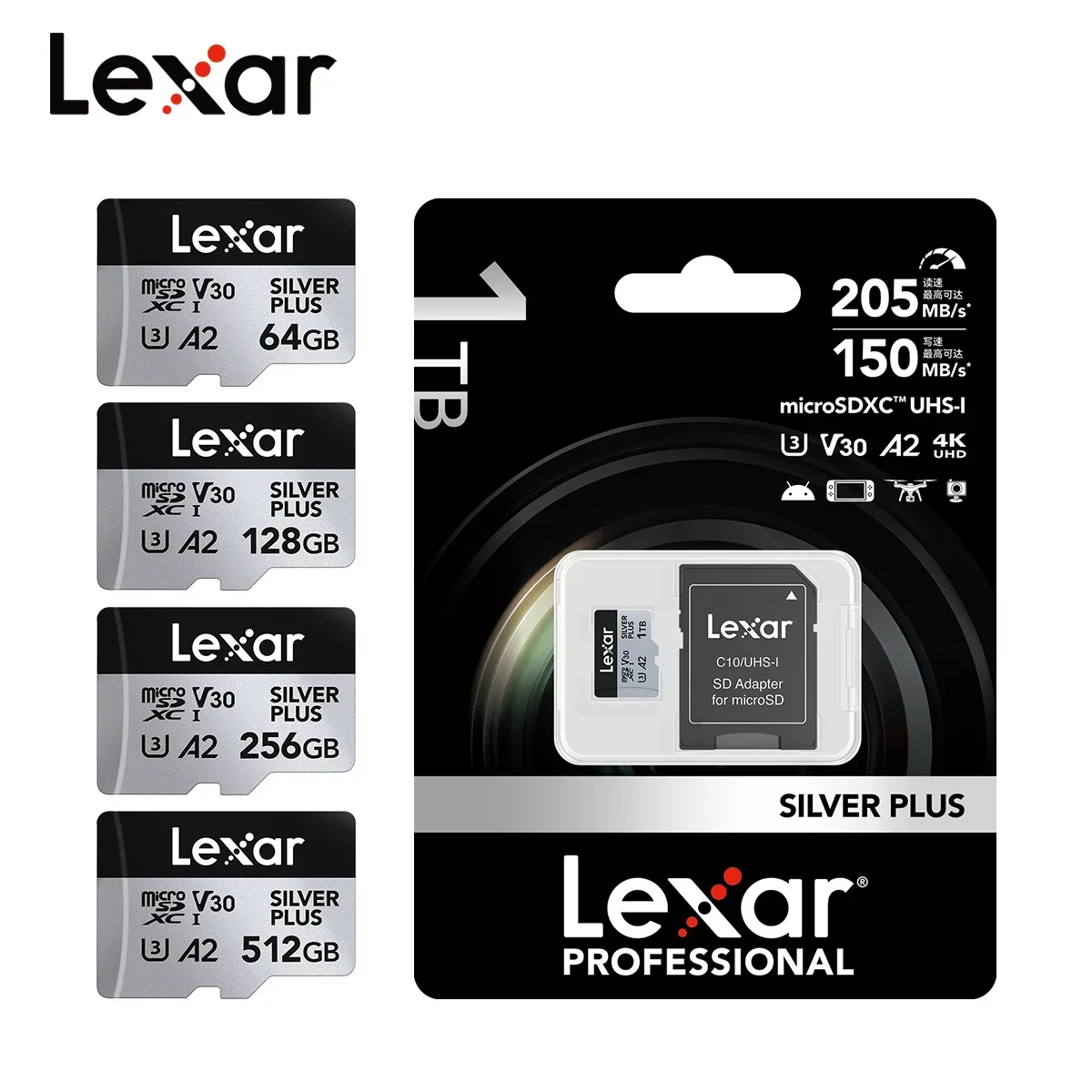 Lexar SILVER PLUS MicroSDXC TF - Action Camera Micro Sd Card 128Gb V30 ulasan dan harga