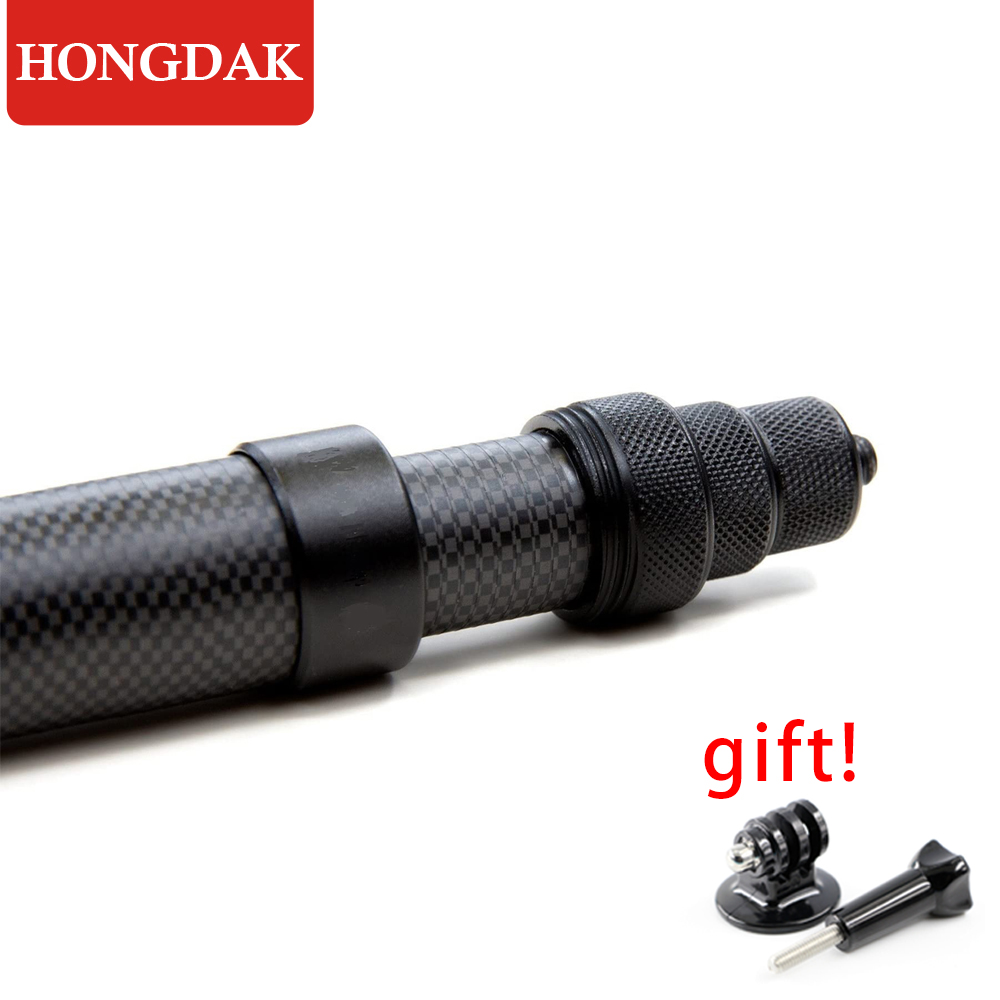 HONGDAK 3m Carbon Fiber Scalab - Action Camera Selfie Stick Invisible ulasan dan harga