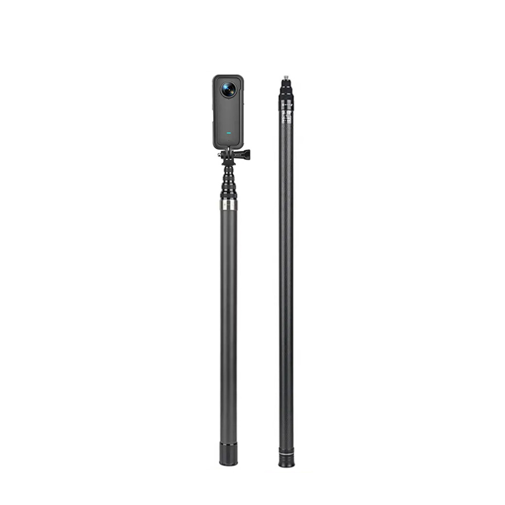 HONGDAK 3m Carbon Fiber Scalab - Action Camera Selfie Stick Invisible ulasan dan harga