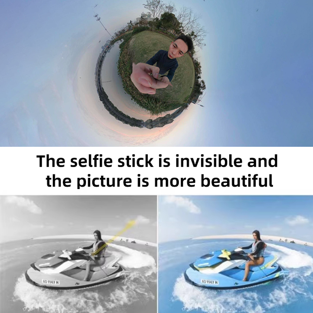 HONGDAK 3m Carbon Fiber Scalab - Action Camera Selfie Stick Invisible ulasan dan harga
