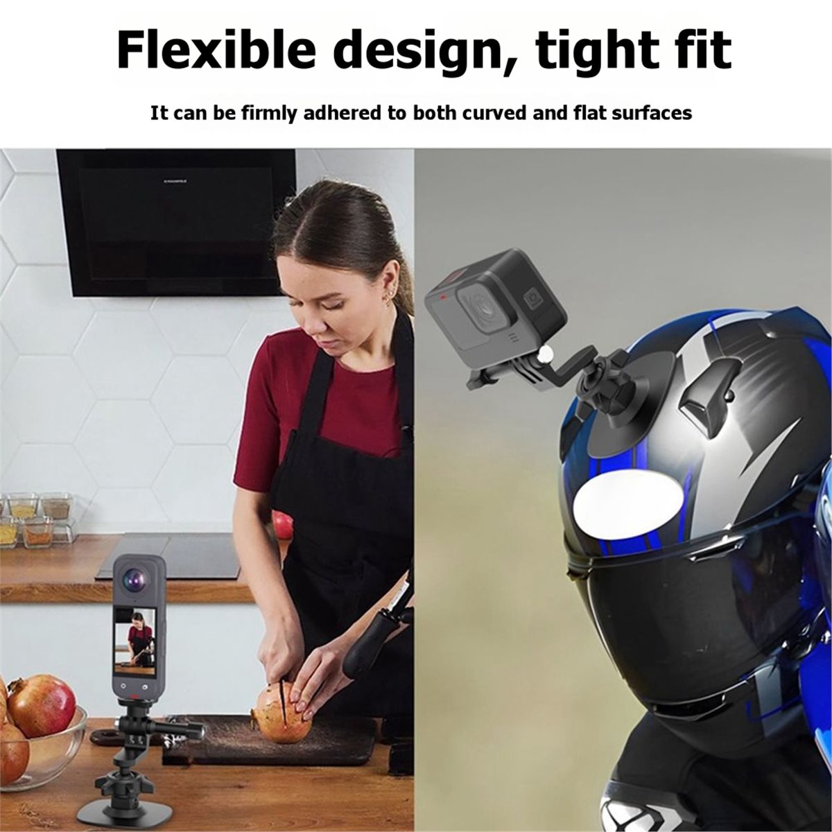 A73T Action Camera Flexible Ad - Action Camera Motorcycle Helmet Mount ulasan dan harga