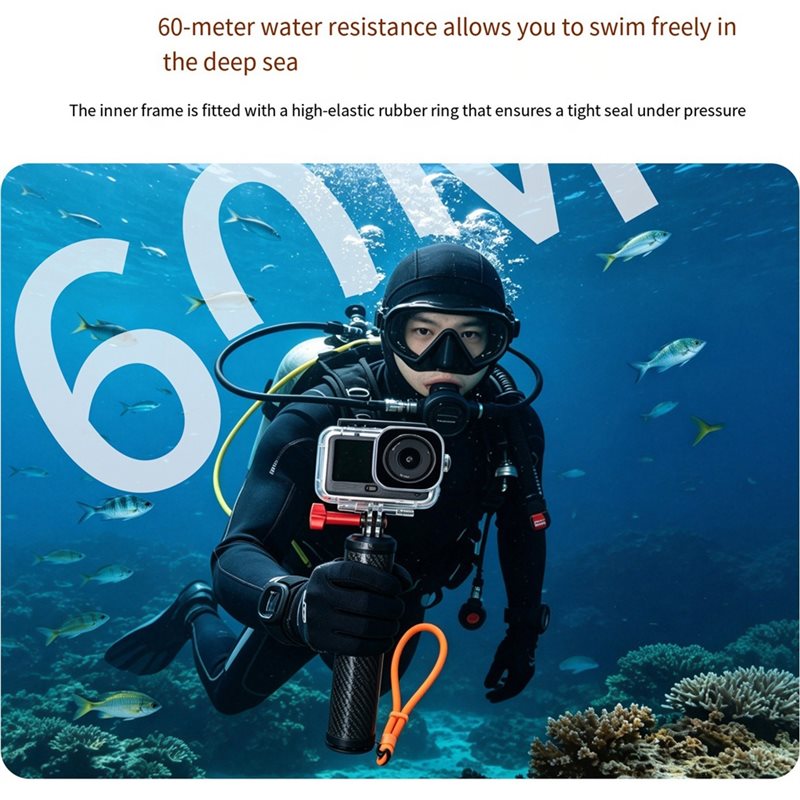 AB25-For DJI Action 6 Diving H - Action Camera Floating Handle Grip ulasan dan harga