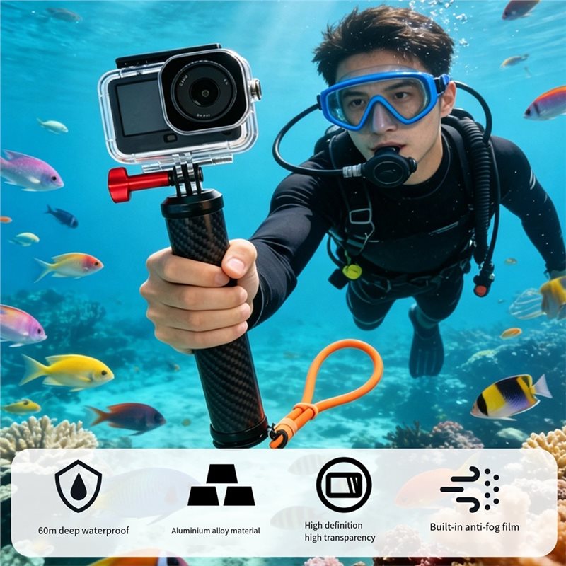 AB25-For DJI Action 6 Diving H - Action Camera Floating Handle Grip ulasan dan harga