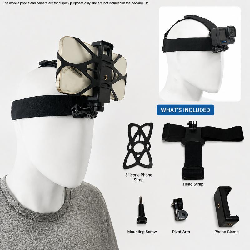 【1/4/5Pcs Mobile Phone Head Ch - Action Camera Chest Strap Harness Mount ulasan dan harga