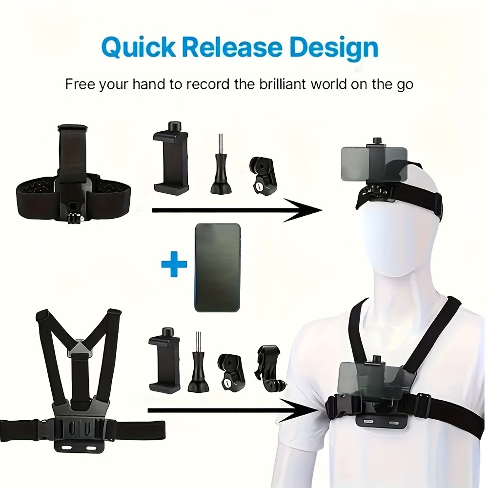Mobile Phone Head Chest Strap  - Action Camera Chest Strap Harness Mount ulasan dan harga