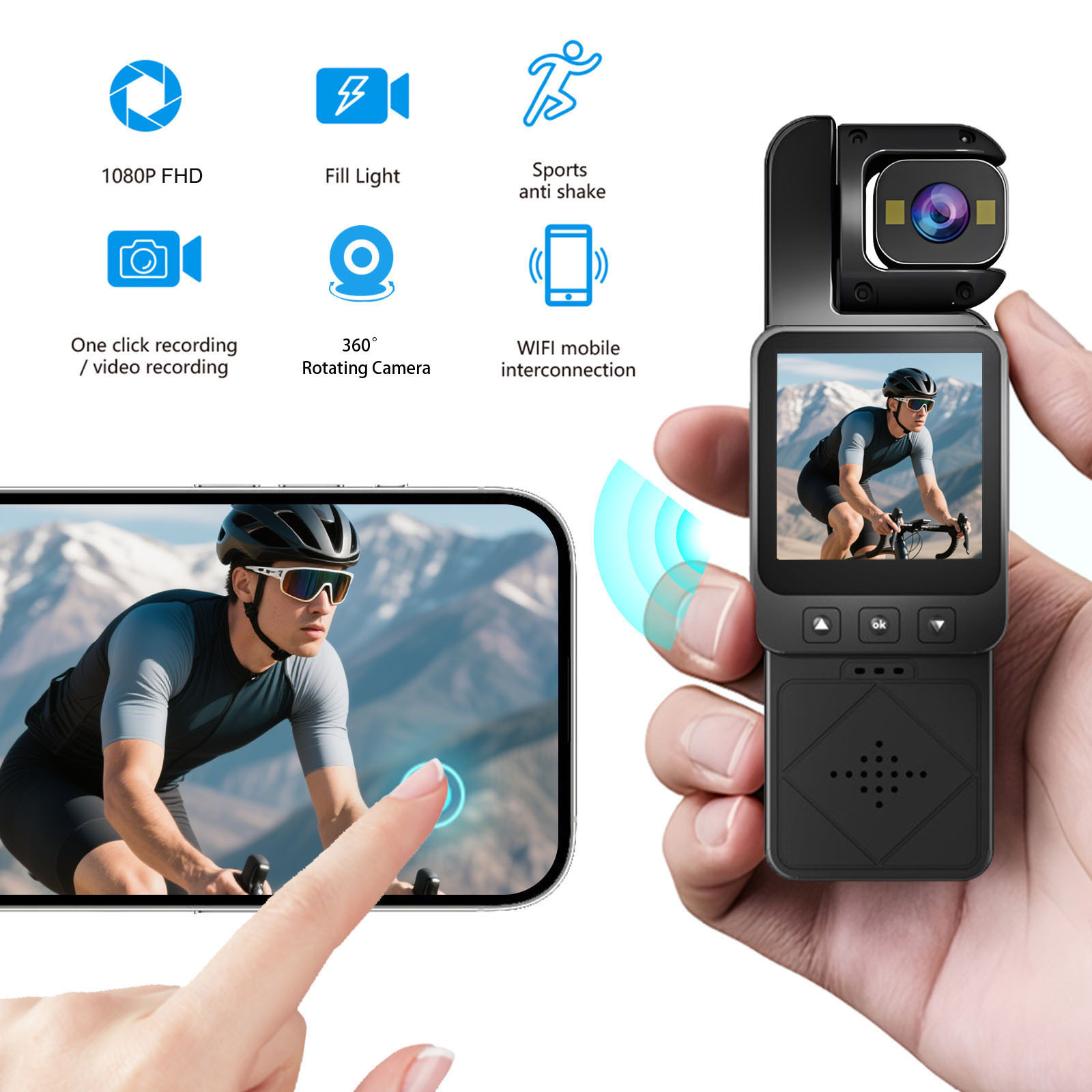 DV02 4K Handheld Action Camera - Action Camera Optical Image Stabilization ulasan dan harga