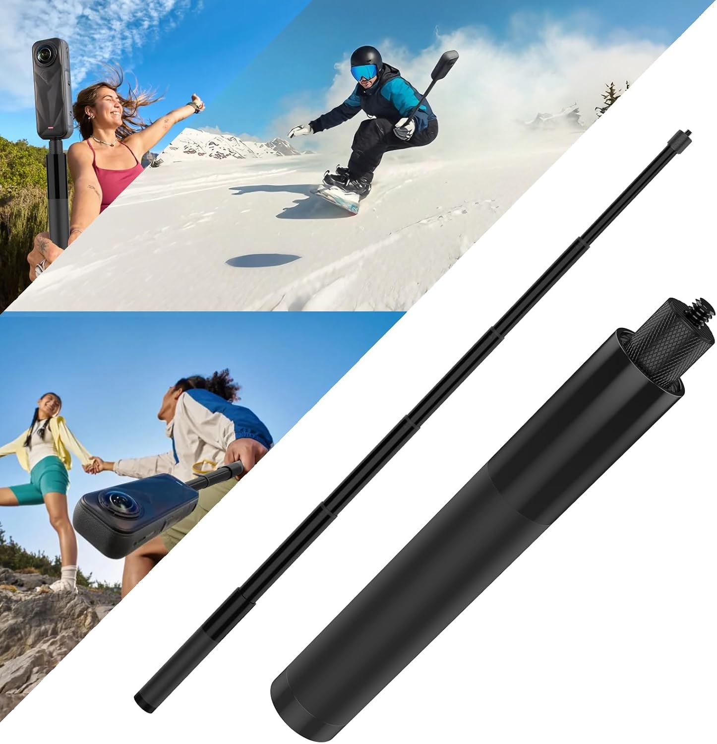 Invisible Selfie Stick 70cm Lo - Action Camera Selfie Stick Invisible ulasan dan harga
