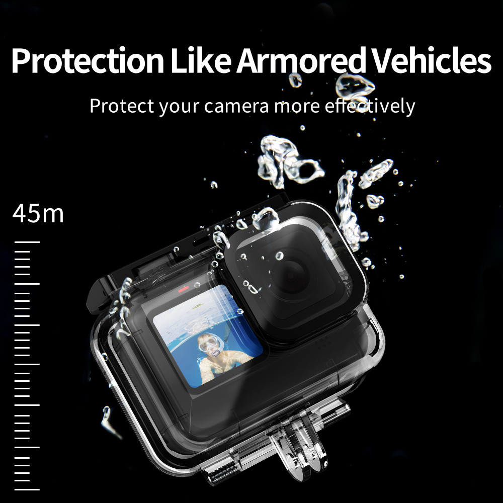 TELESIN 60M Waterproof Housing - Action Camera Diving Case Underwater 60M ulasan dan harga