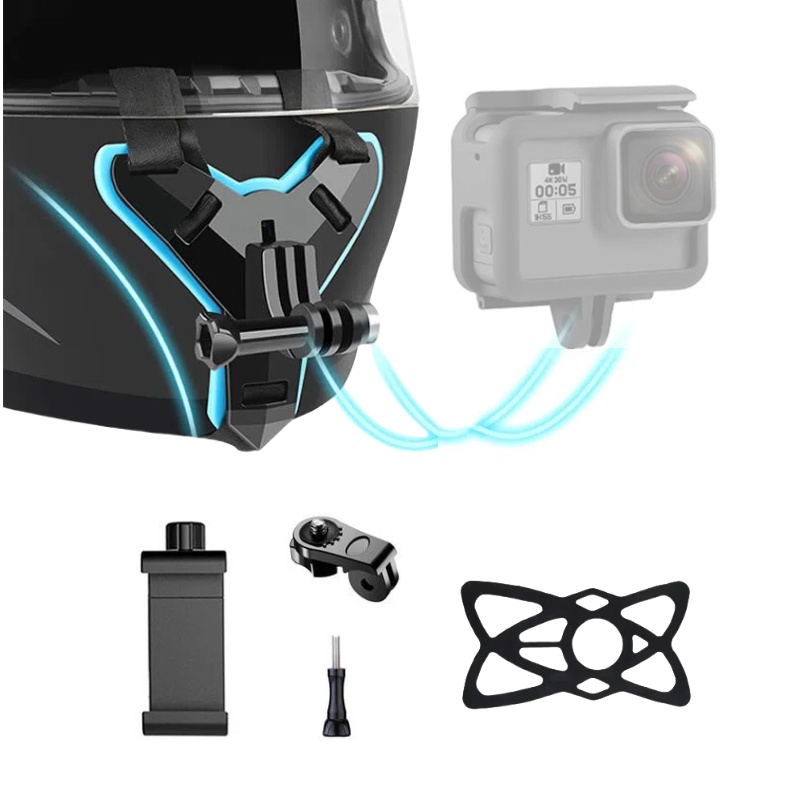 Helmet Strap Mount For Gopro H - Action Camera Motorcycle Helmet Mount ulasan dan harga