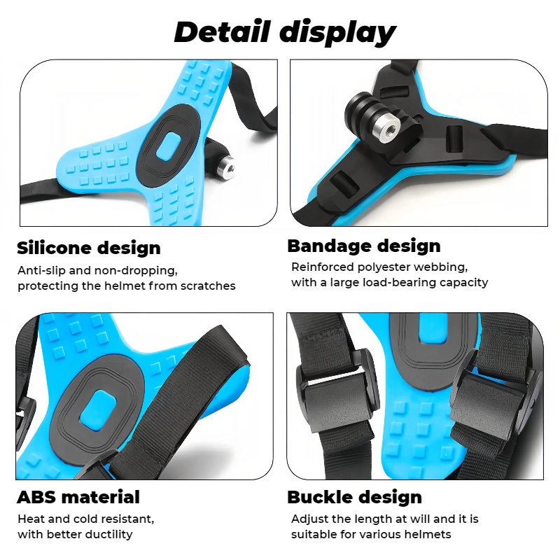 Helmet Strap Mount For Gopro H - Action Camera Motorcycle Helmet Mount ulasan dan harga