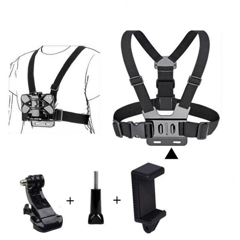 Chest Strap Mount Harness Ches - Action Camera Chest Strap Harness Mount ulasan dan harga