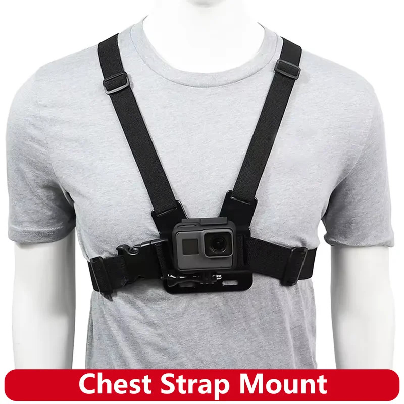 Chest Strap Mount Harness Ches - Action Camera Chest Strap Harness Mount ulasan dan harga