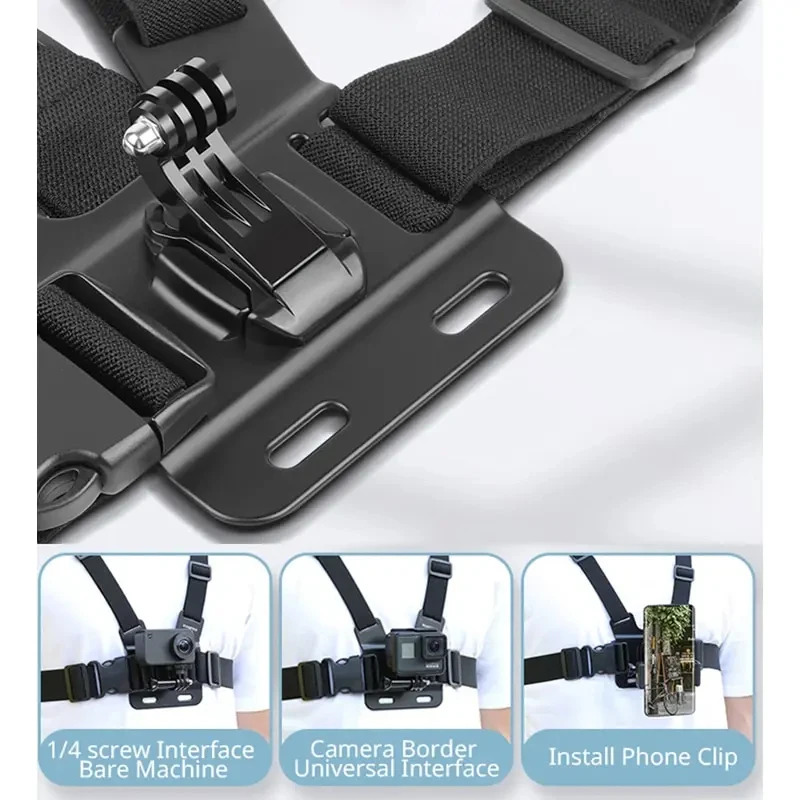 Chest Strap Mount Harness Ches - Action Camera Chest Strap Harness Mount ulasan dan harga