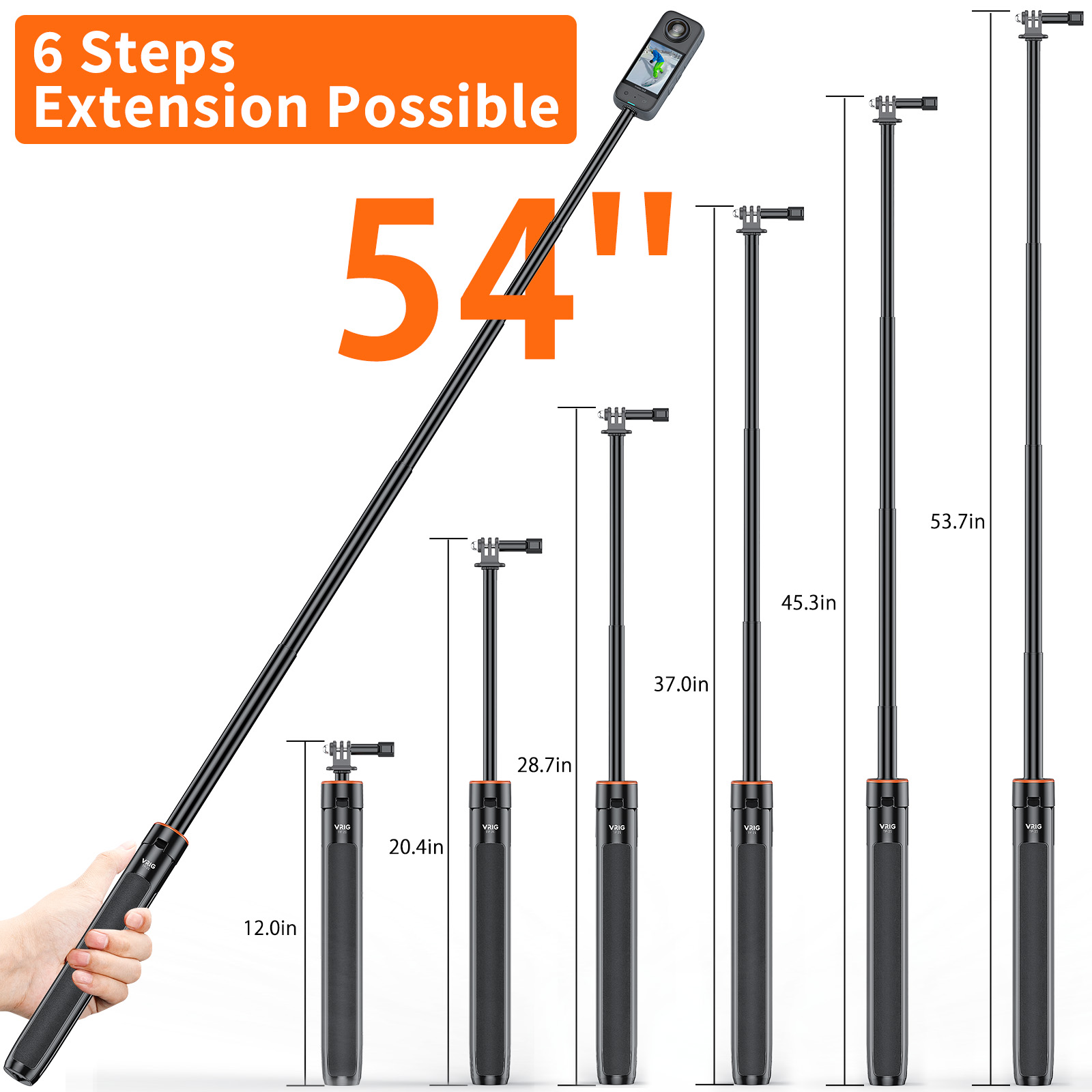VRIG TP21 Invisible Selfie Sti - Action Camera Selfie Stick Invisible ulasan dan harga
