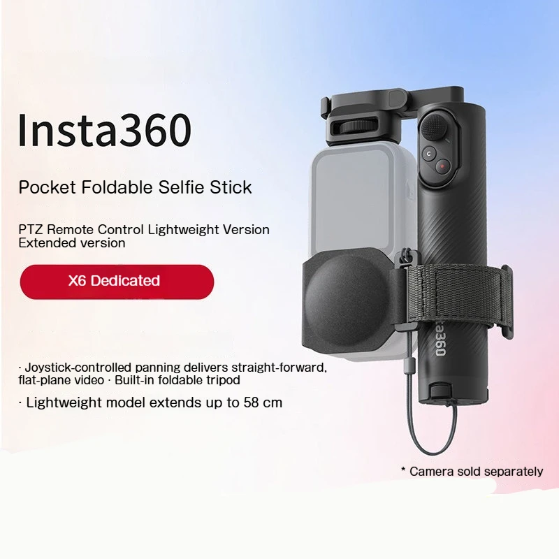 New Insta360 Foldable Selfie S - Action Camera Selfie Stick Invisible ulasan dan harga